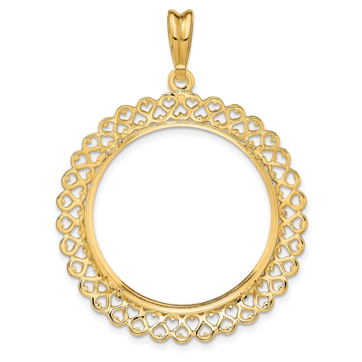 27 mm 14k Yellow Gold coin bezel for Chinese ¥200 Panda — additional image