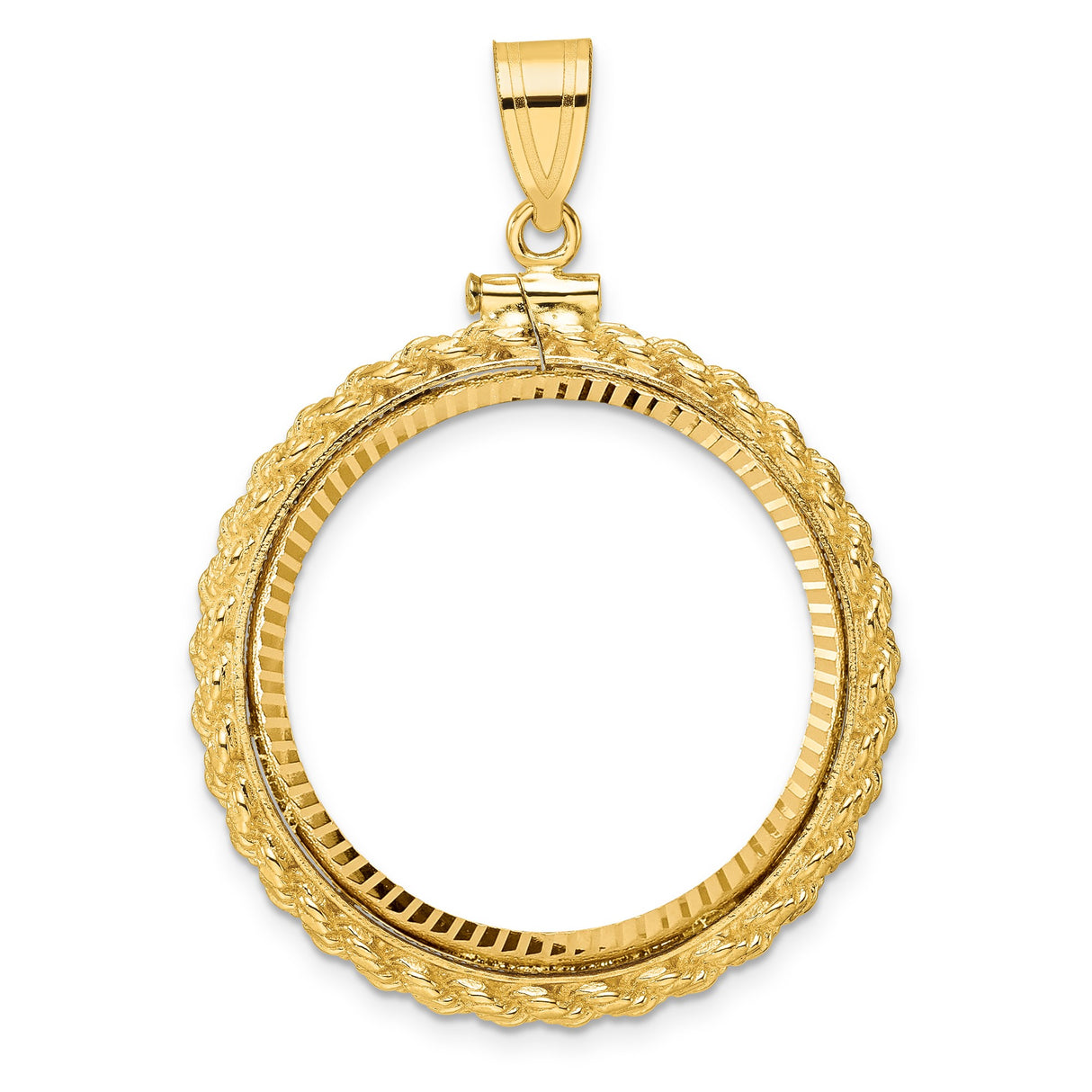 27 mm 14k Yellow Gold coin bezel for Chinese ¥200 Panda