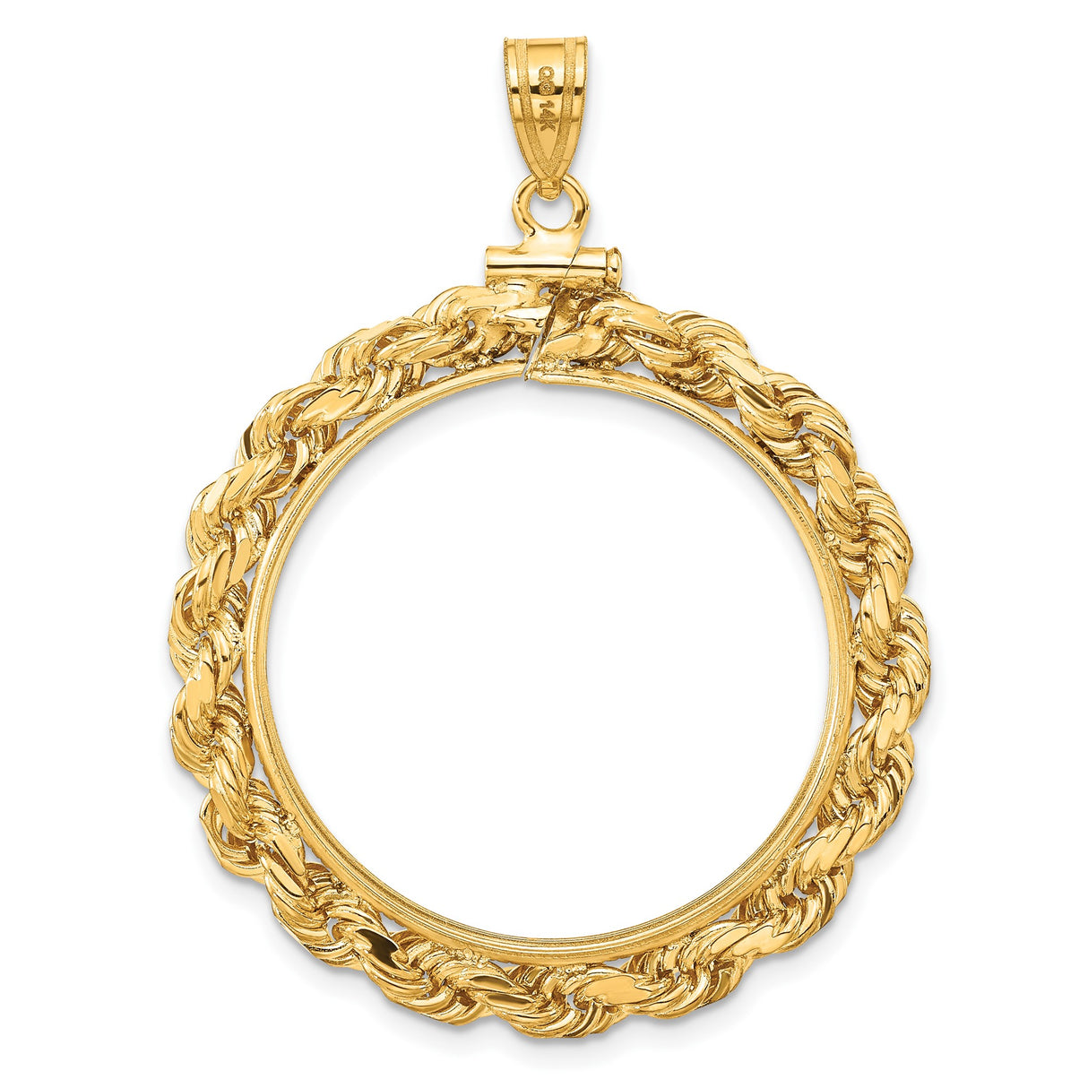 27 mm 14k Yellow Gold coin bezel for Chinese ¥200 Panda — additional image