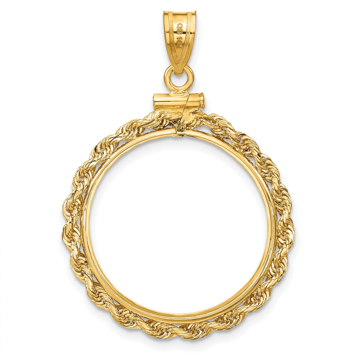 22 mm 14k Yellow Gold coin bezel for Chinese ¥100 Panda — additional image