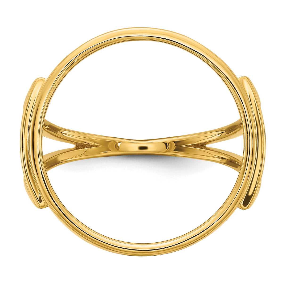 17 mm 14k Yellow Gold coin bezel ring for Isle of Man £0.5 Nobel — additional image