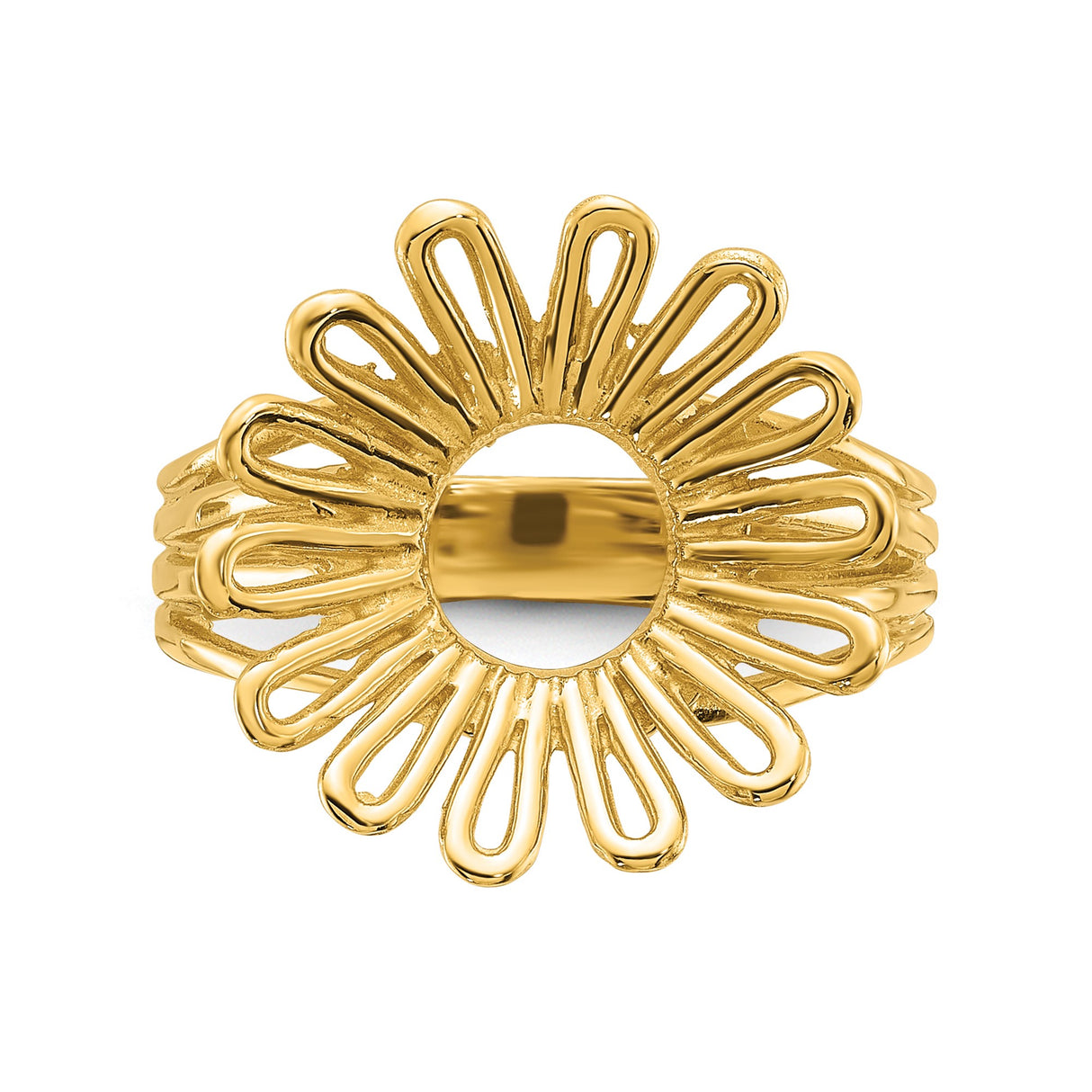 17 mm 14k Yellow Gold coin bezel ring for Isle of Man £0.5 Nobel — additional image