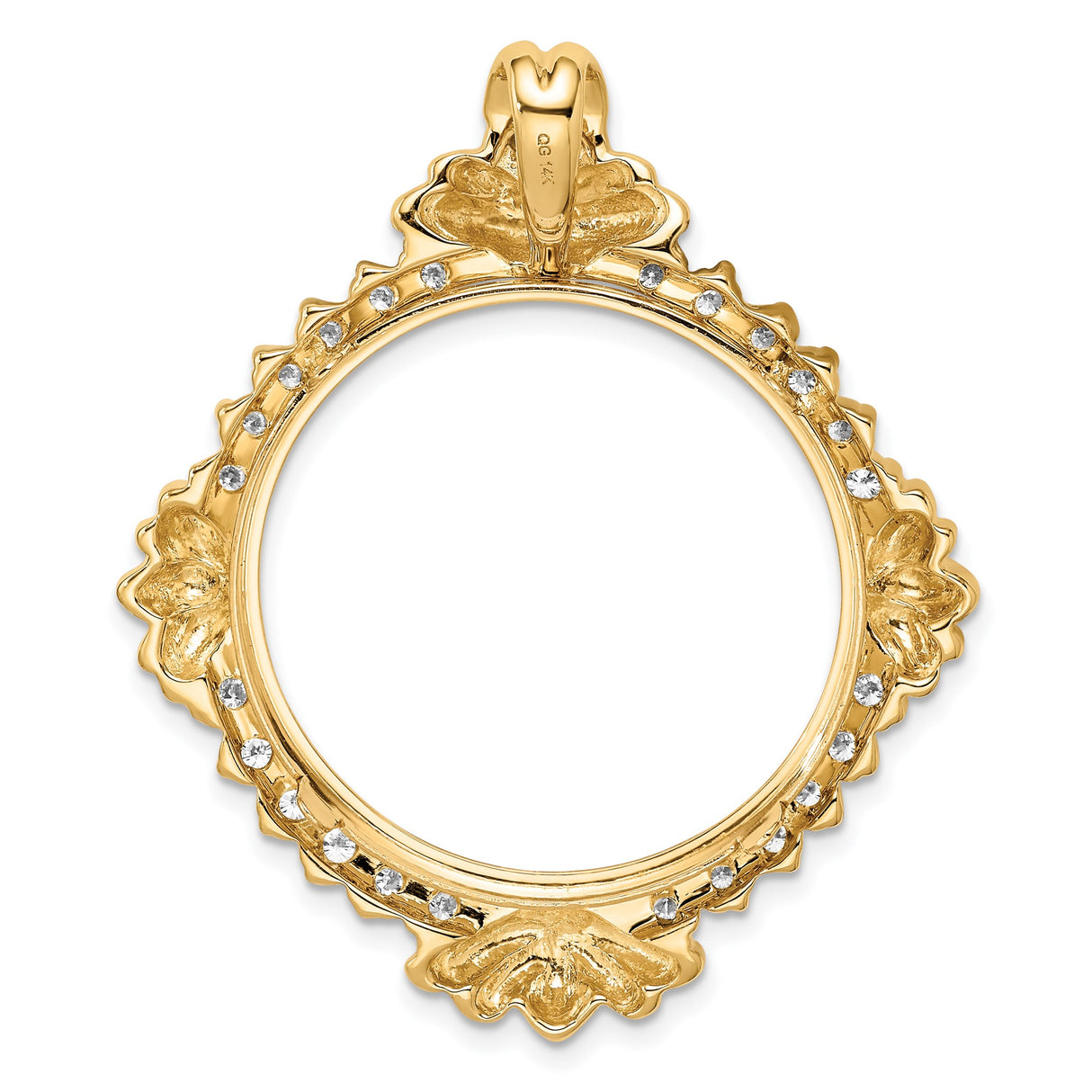 27 mm 14k Yellow Gold coin bezel for Isle of Man £2.5 Nobel — additional image