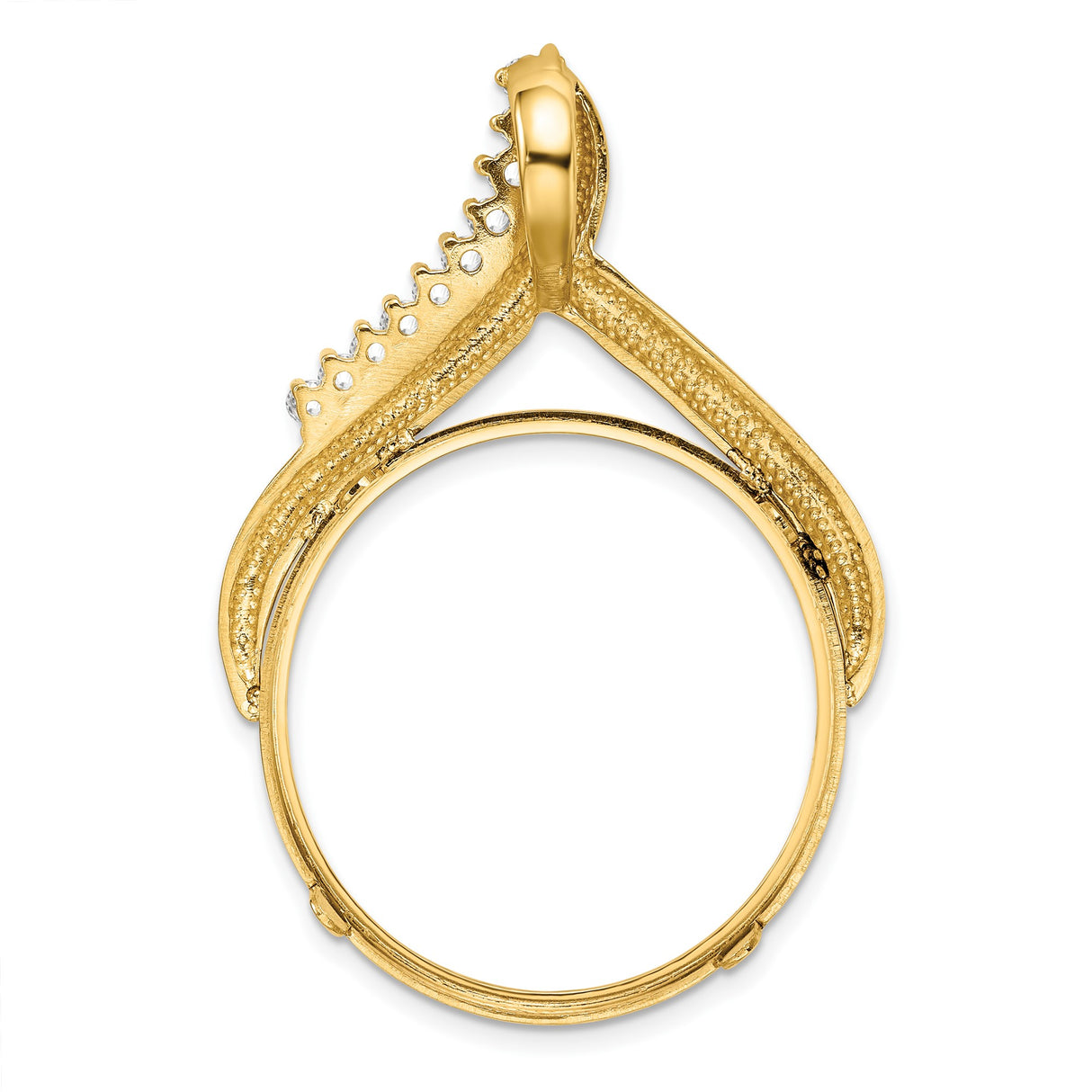 27 mm 14k Yellow Gold coin bezel for Isle of Man £2.5 Nobel — additional image