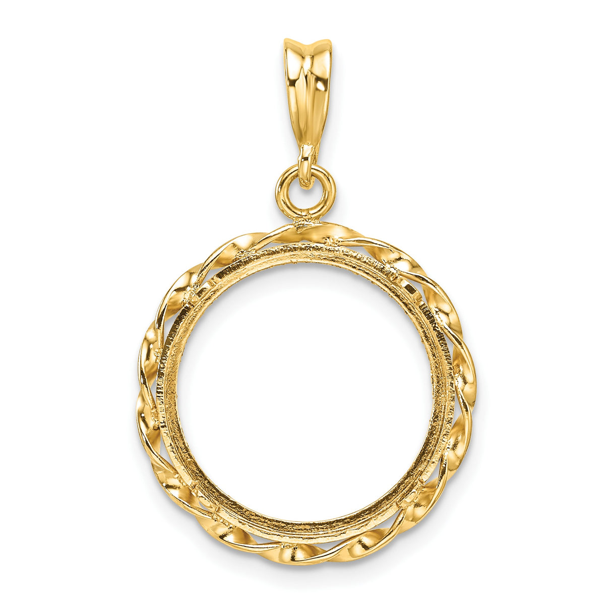 16 mm 14k Yellow Gold coin bezel for Mexican Libertad — additional image