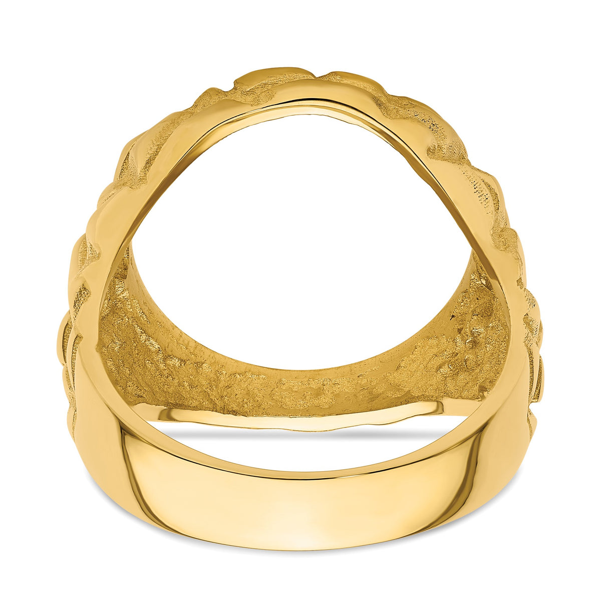 16 mm 14k Yellow Gold coin bezel ring for Mexican Libertad — additional image