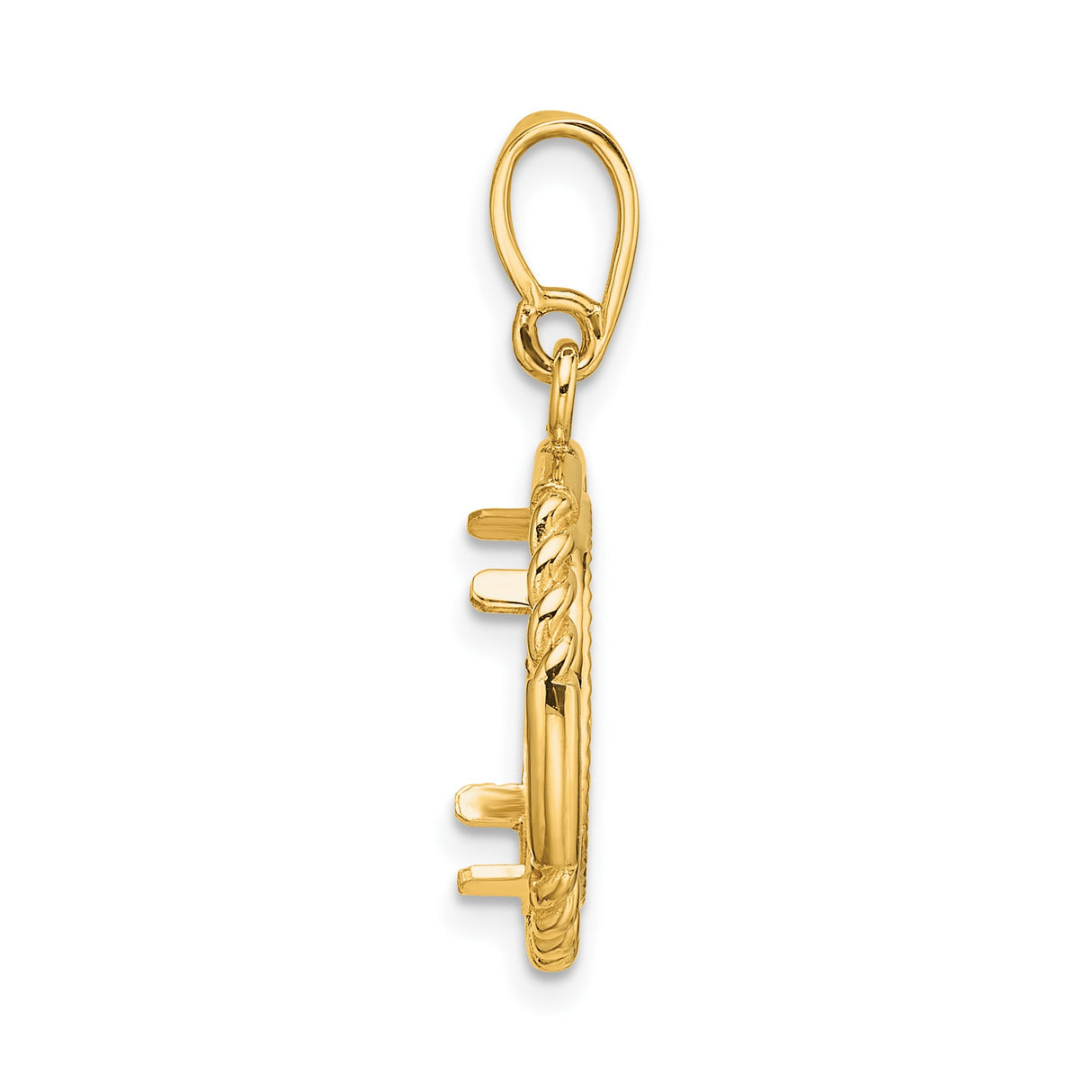 13 mm 14k Yellow Gold coin bezel for Mexican Libertad — alternate view