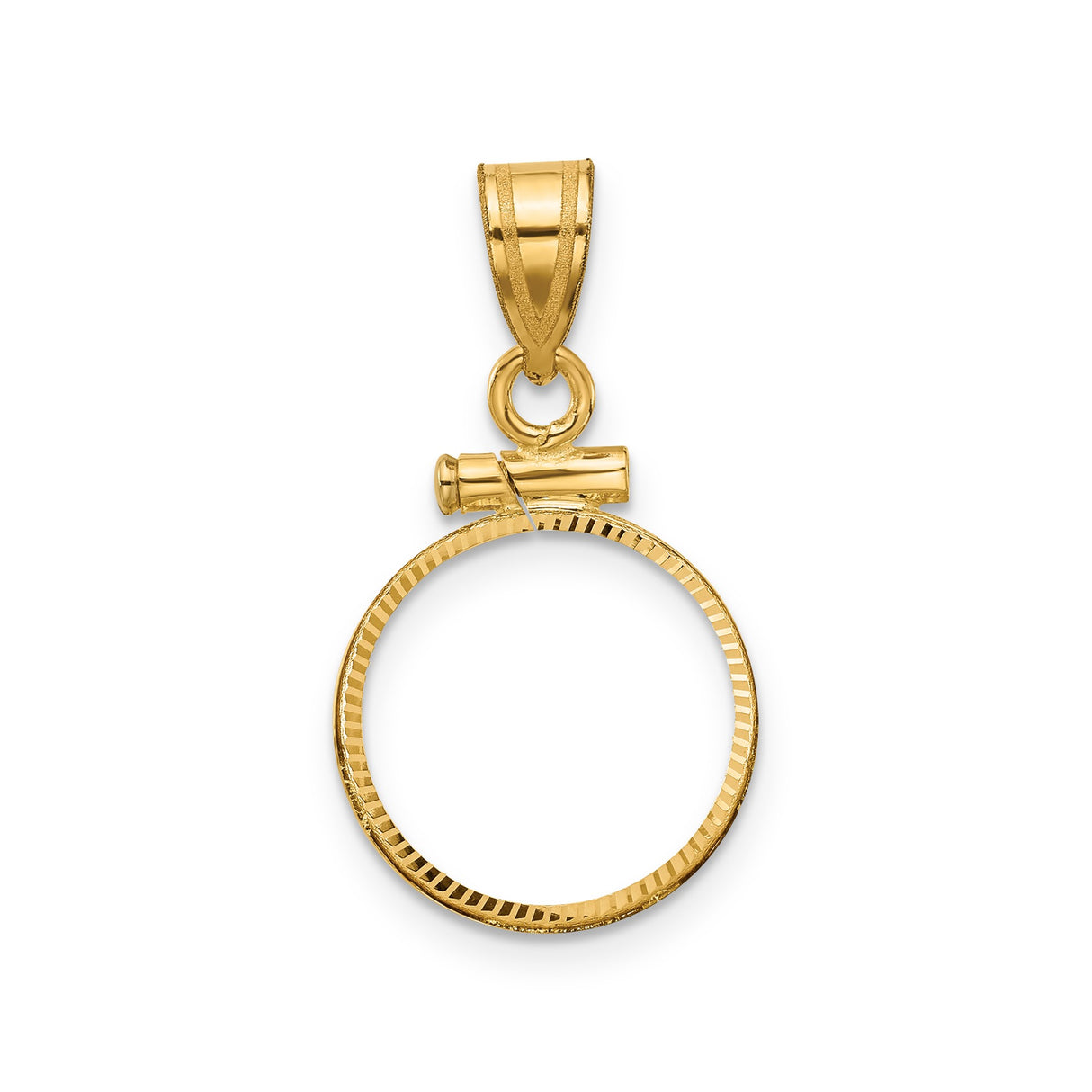 13 mm 10k Yellow Gold coin bezel for Mexican Libertad