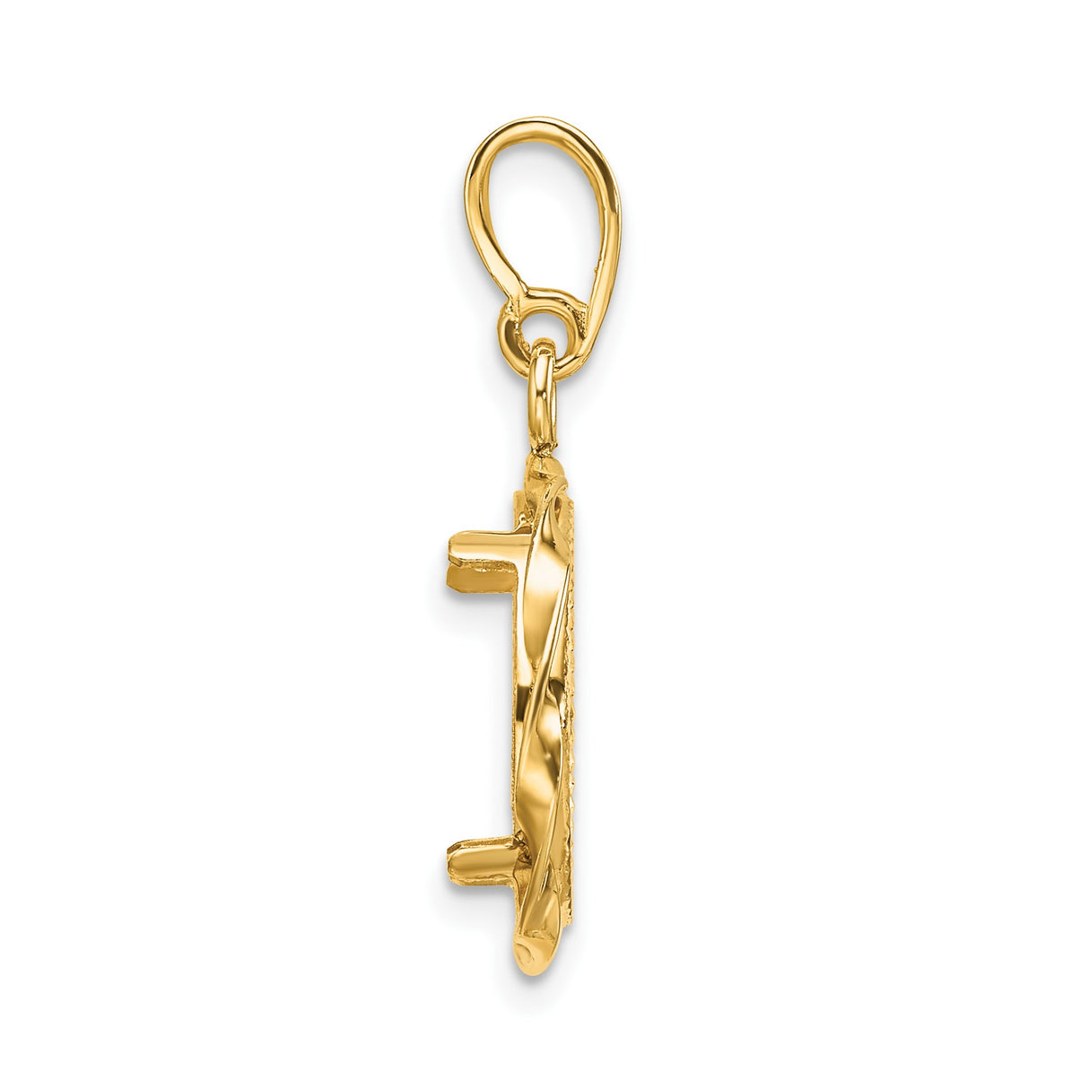 13 mm 14k Yellow Gold coin bezel for Mexican Libertad — alternate view