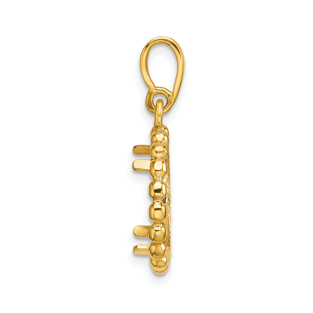 13 mm 14k Yellow Gold coin bezel for Mexican Libertad — alternate view