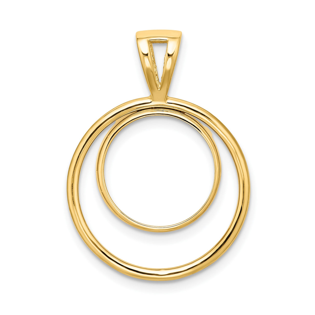 13 mm 14k Yellow Gold coin bezel for Mexican Libertad