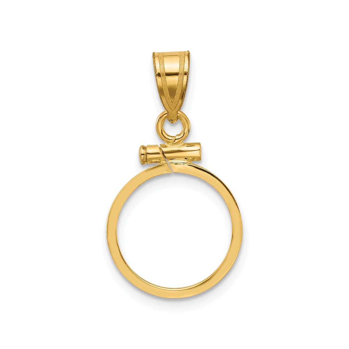 13 mm 10k Yellow Gold coin bezel for Mexican Libertad
