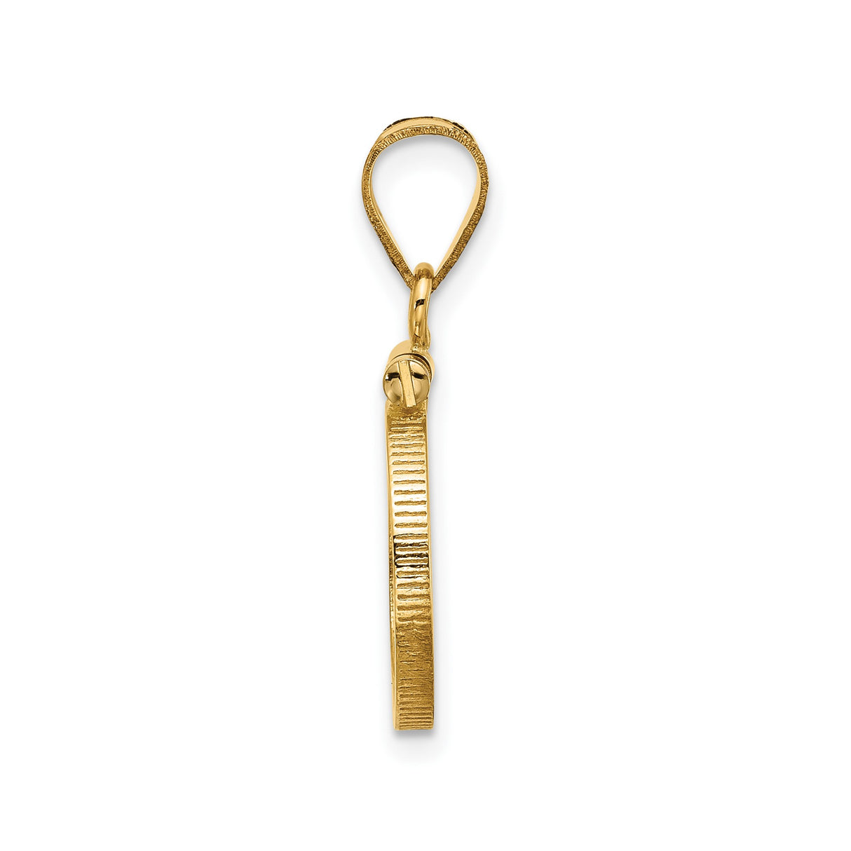13 mm 14k Yellow Gold coin bezel for Mexican Libertad — alternate view