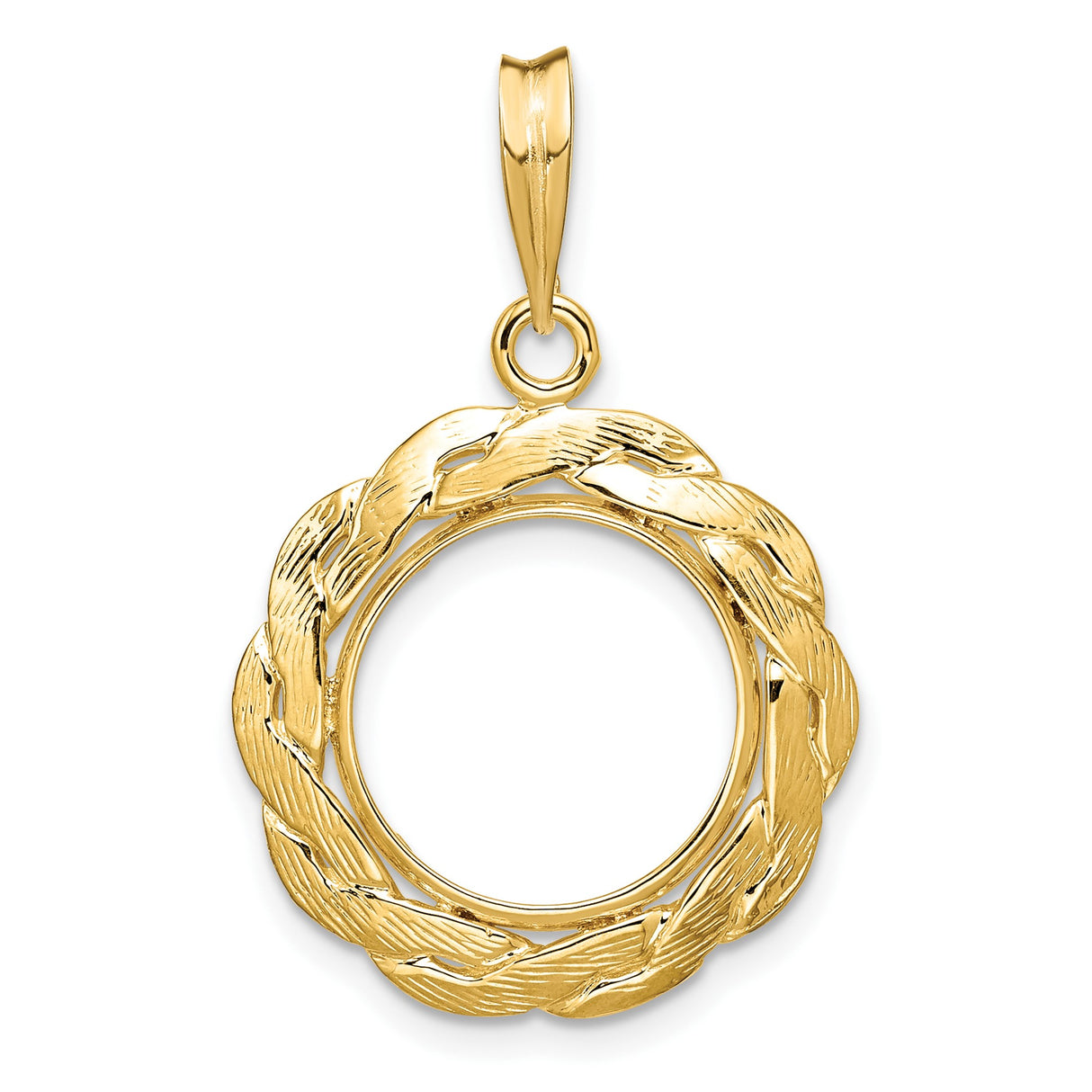 13 mm 14k Yellow Gold coin bezel for Mexican Libertad