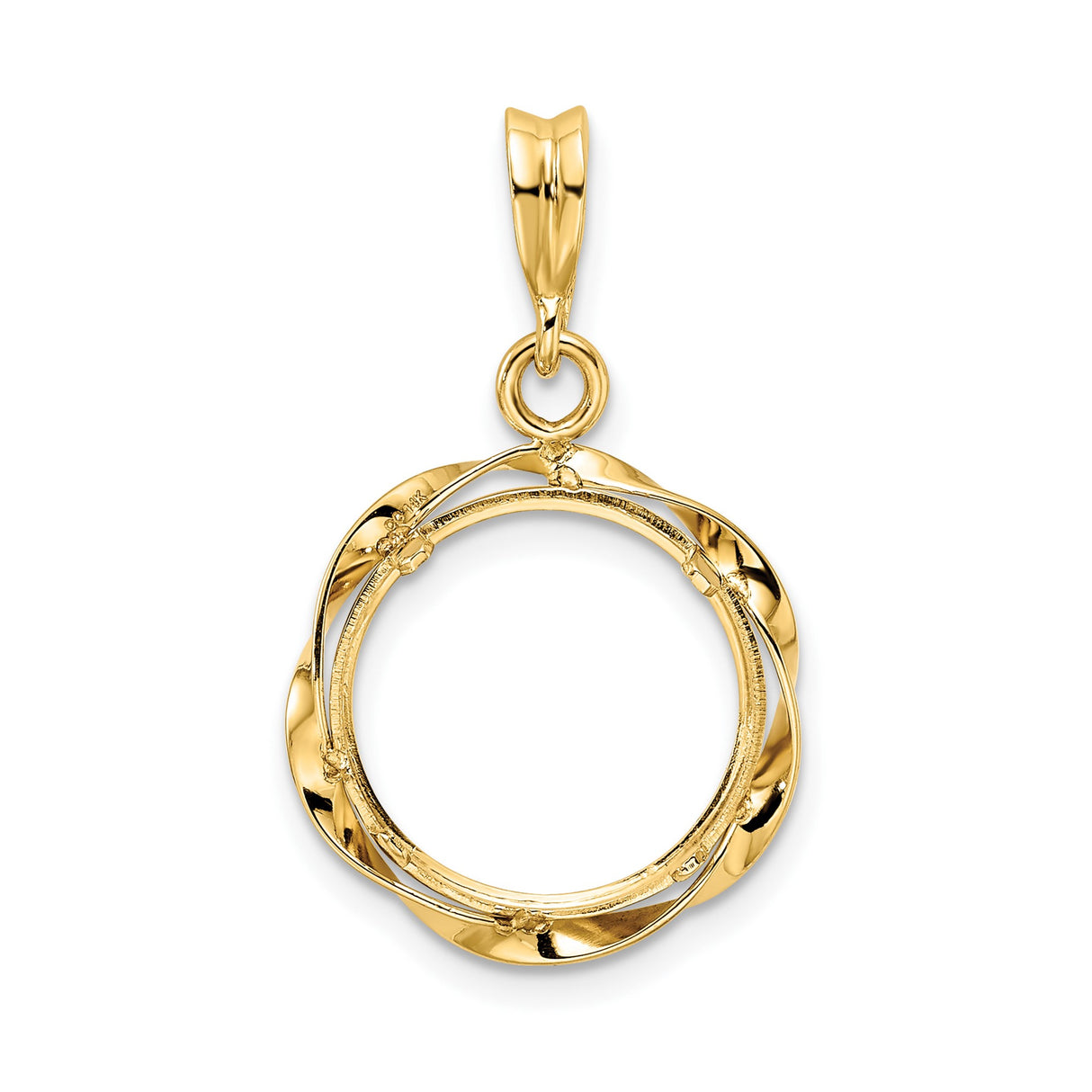 13 mm 14k Yellow Gold coin bezel for Mexican Libertad — additional image