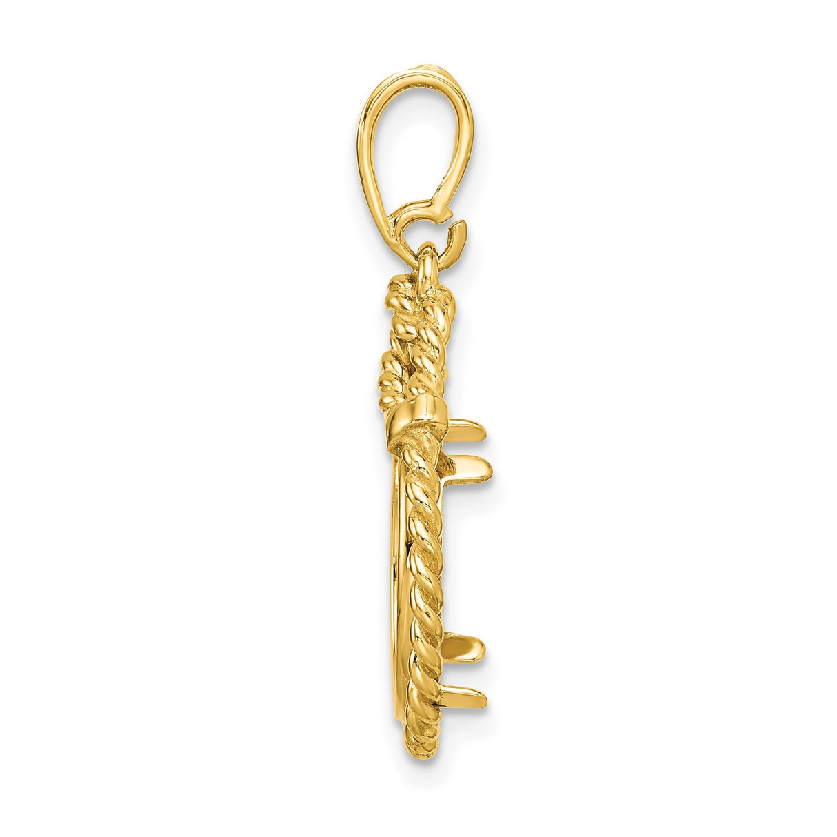 13 mm 14k Yellow Gold coin bezel for Mexican Libertad — alternate view