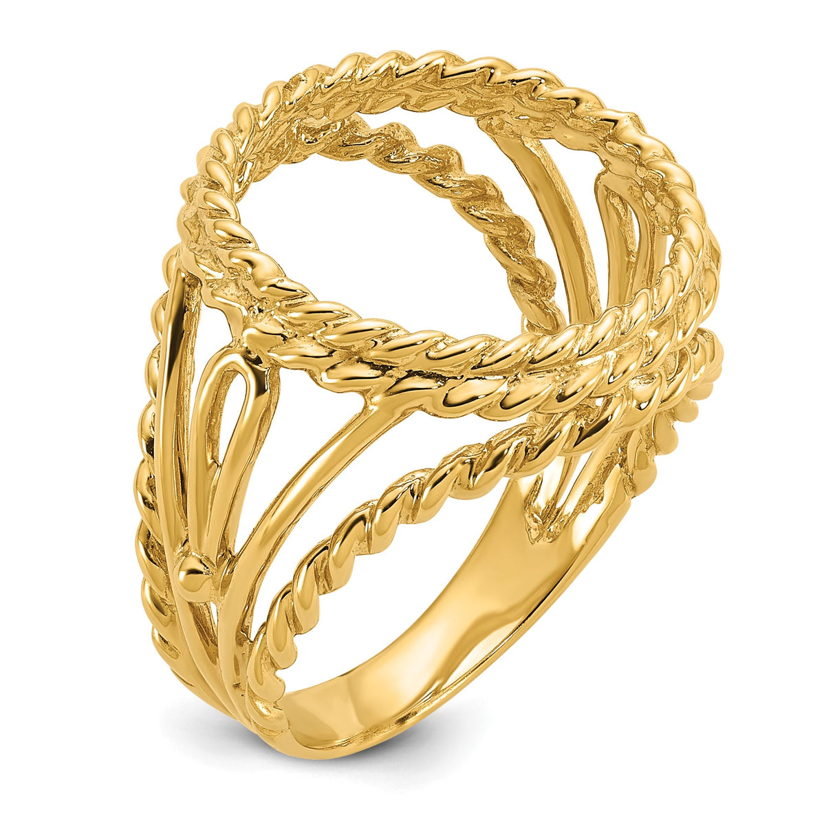 13 mm 14k Yellow Gold coin bezel ring for Mexican Libertad — additional image