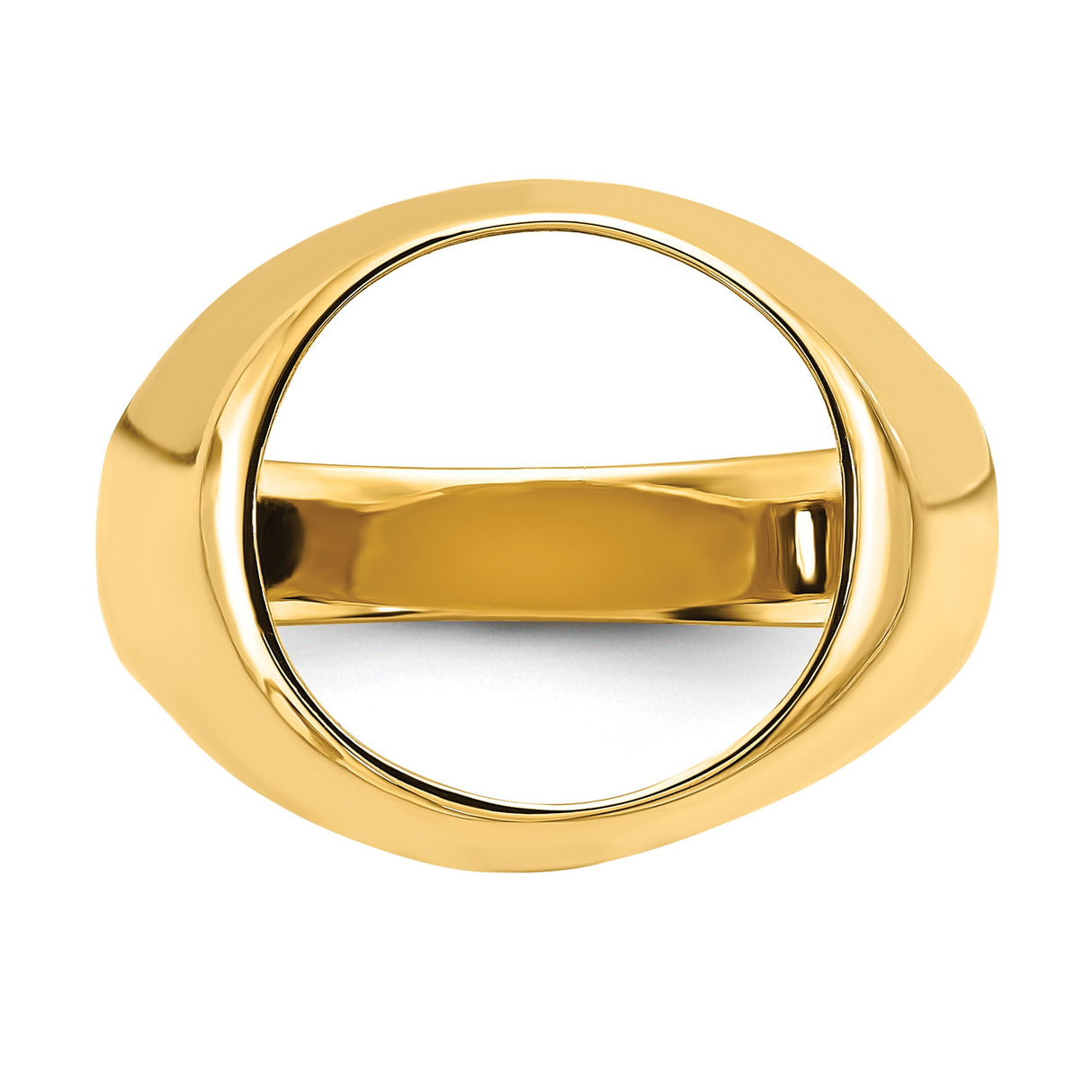 13 mm 14k Yellow Gold coin bezel ring for Mexican Libertad — additional image