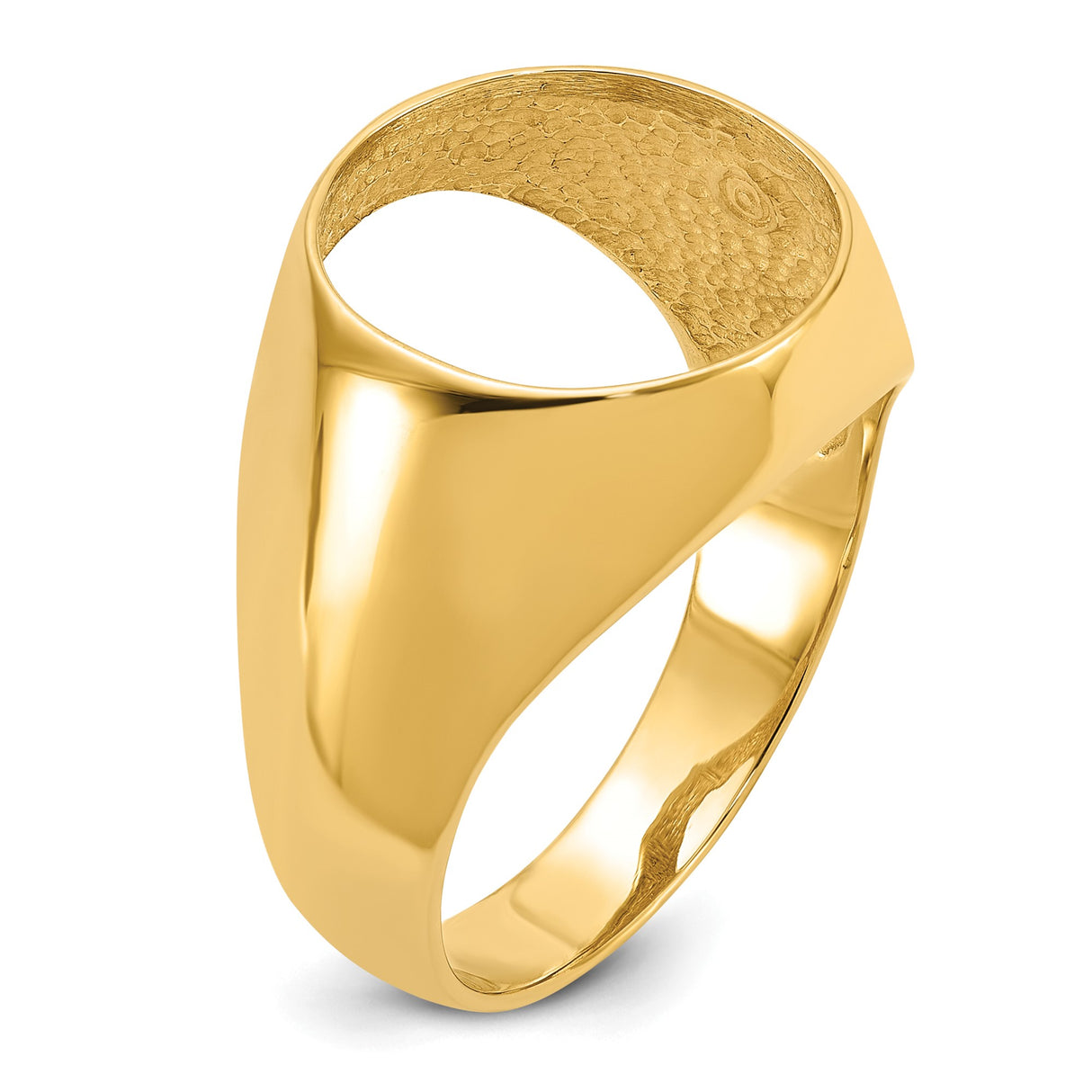 13 mm 14k Yellow Gold coin bezel ring for Mexican Libertad — additional image