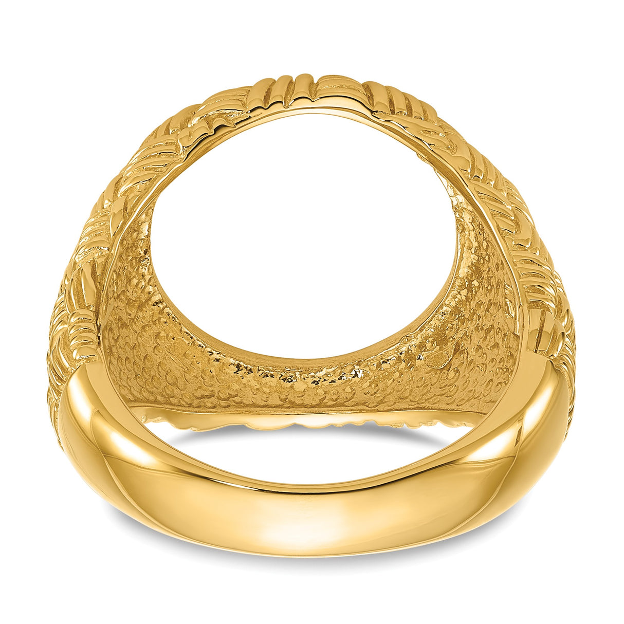 13 mm 14k Yellow Gold coin bezel ring for Mexican Libertad — additional image