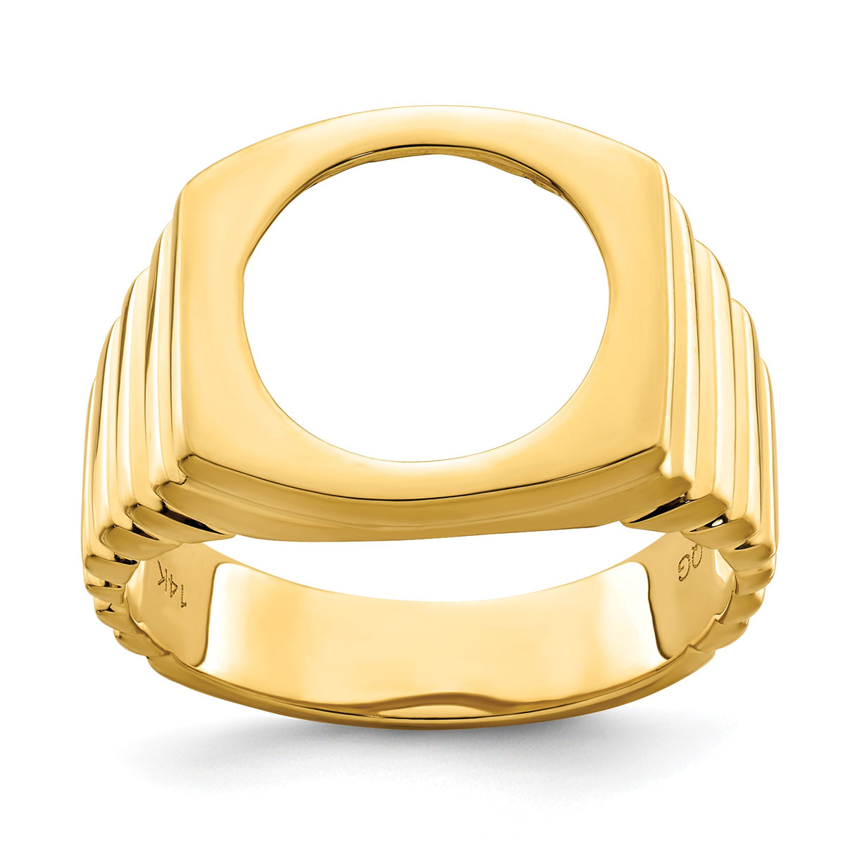 13 mm 14k Yellow Gold coin bezel ring for Mexican Libertad — additional image