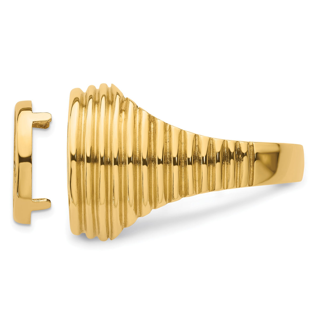 13 mm 14k Yellow Gold coin bezel ring for Mexican Libertad β additional image