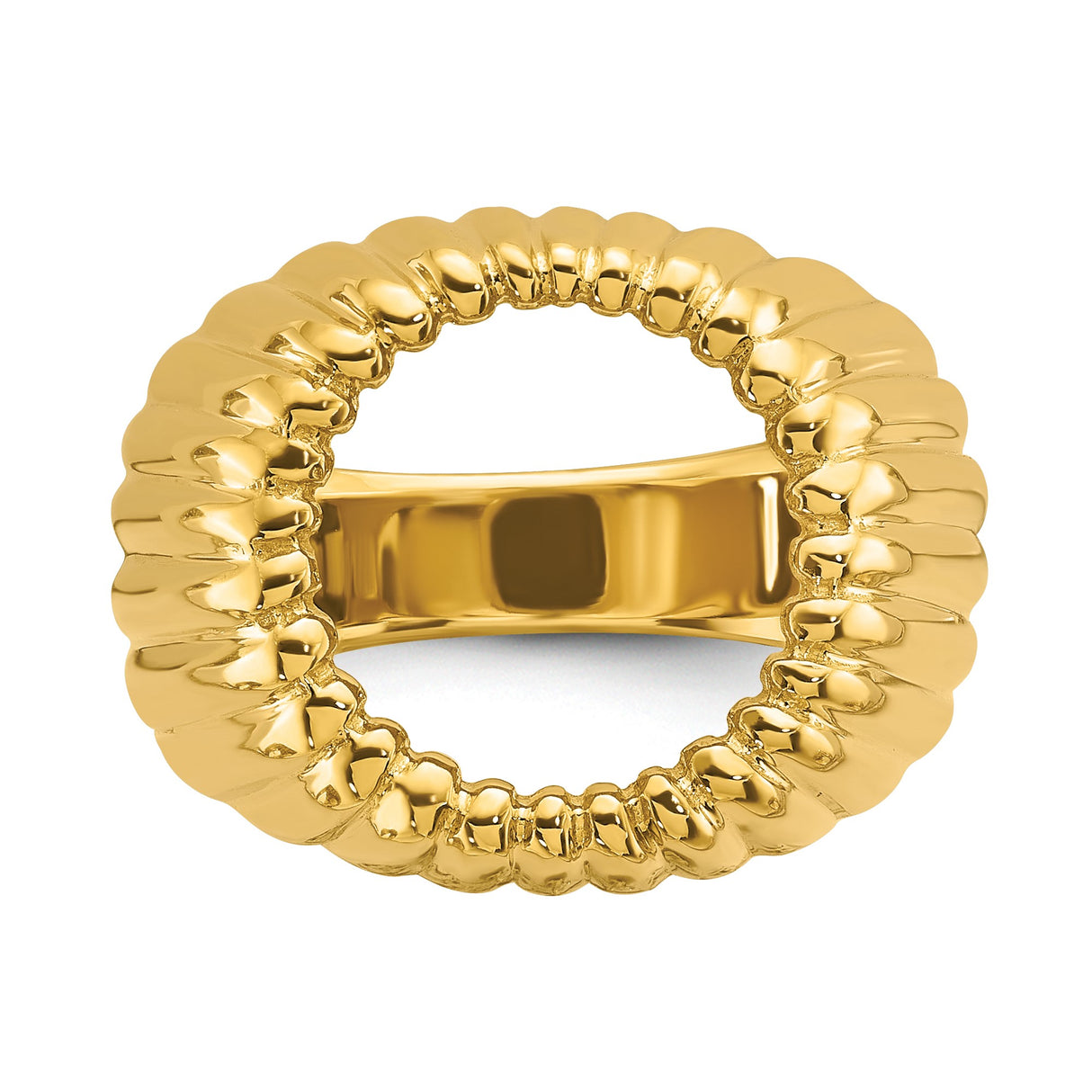 13 mm 14k Yellow Gold coin bezel ring for Mexican Libertad — additional image