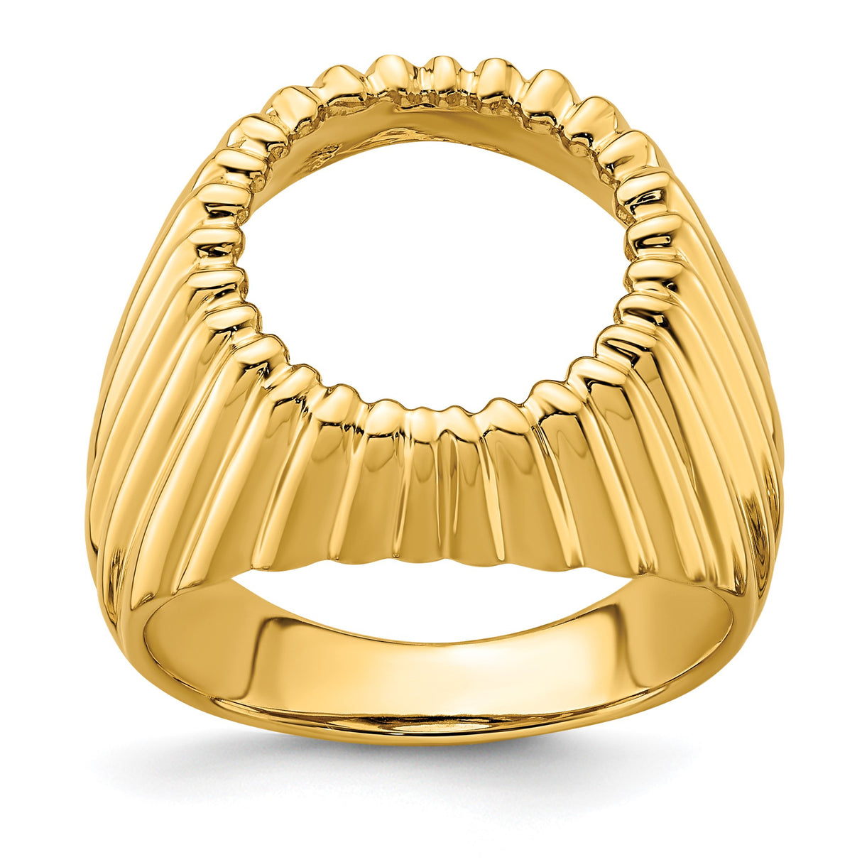13 mm 14k Yellow Gold coin bezel ring for Mexican Libertad — additional image
