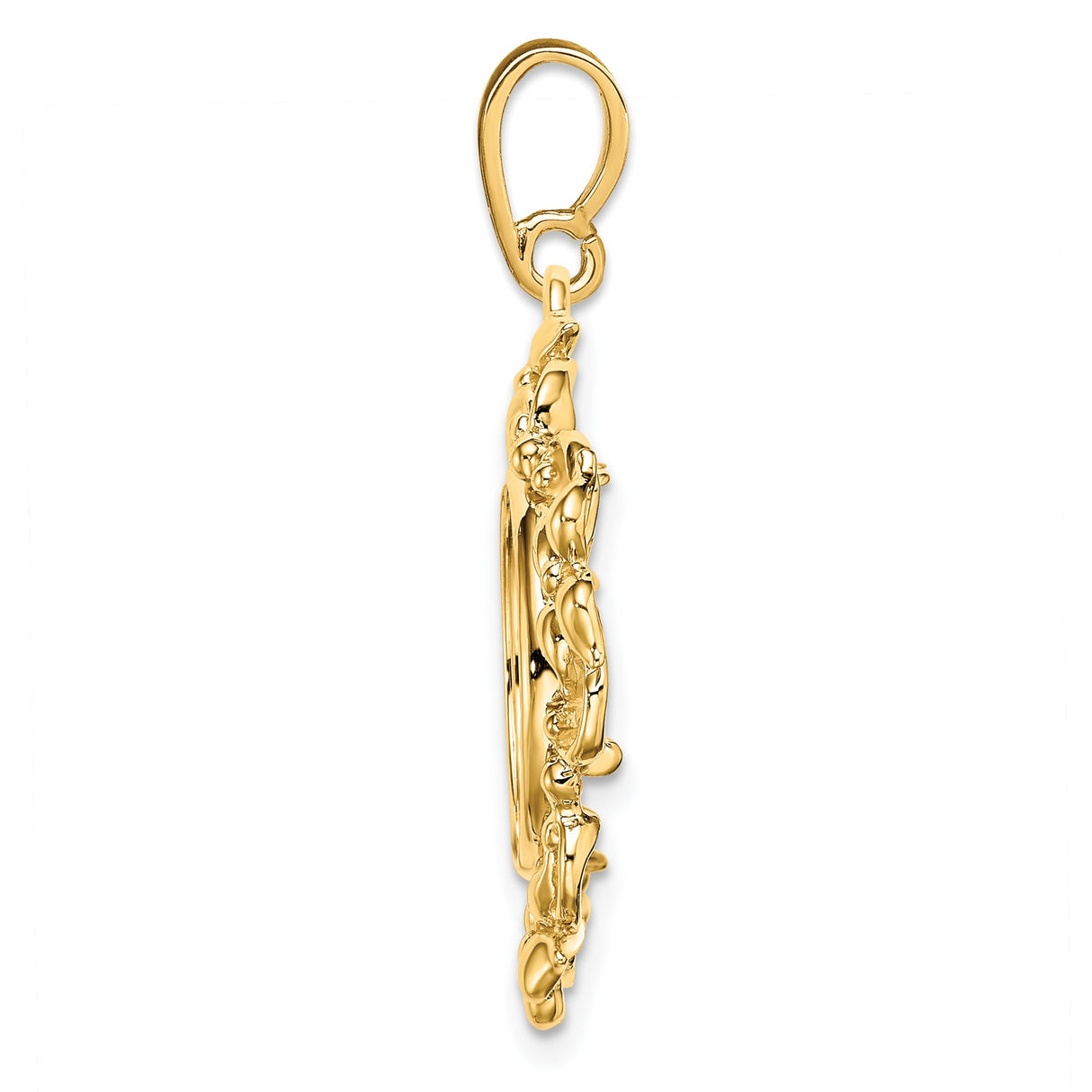 13 mm 14k Yellow Gold coin bezel for Mexican 2 Peso Peso — alternate view