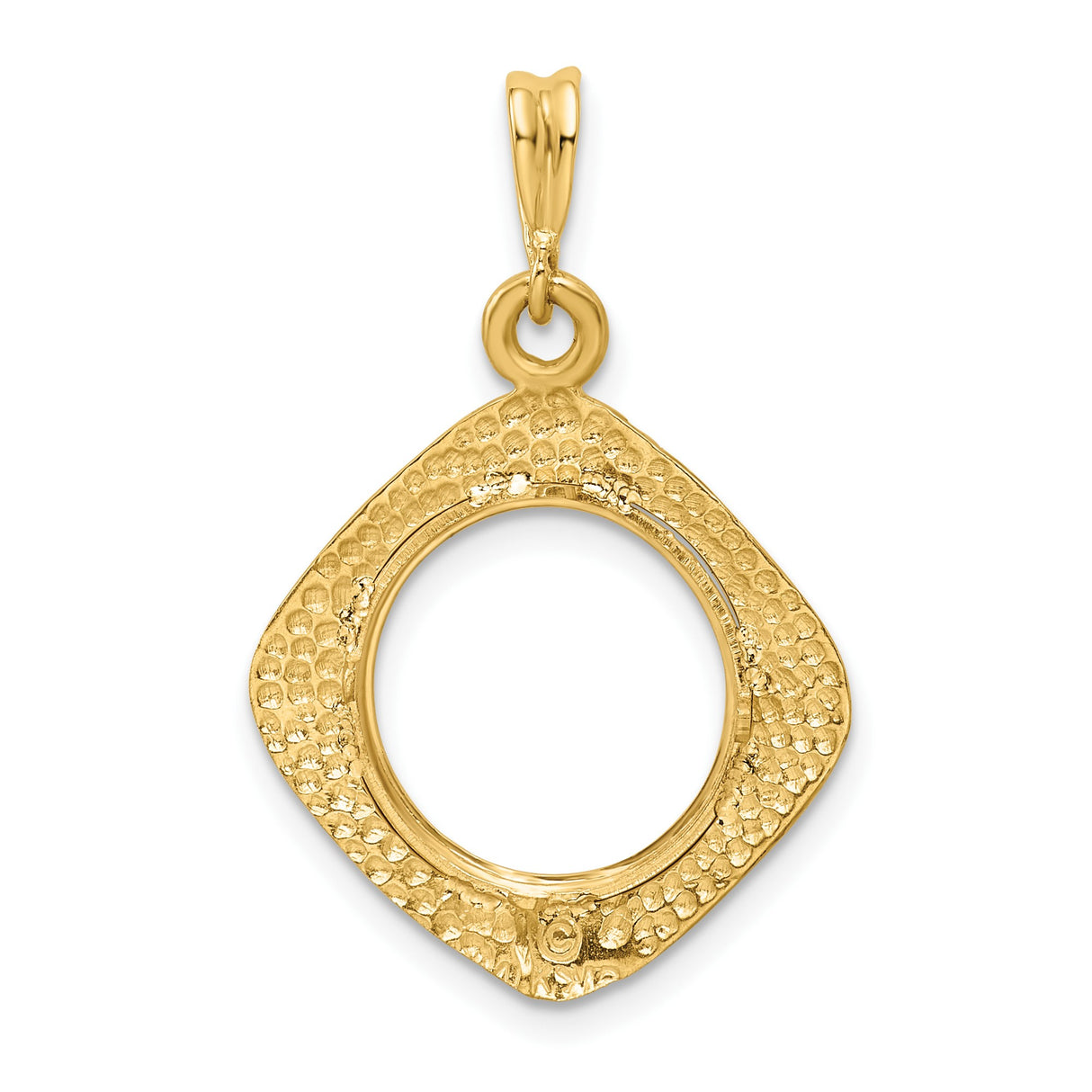 13 mm 14k Yellow Gold coin bezel for Mexican 2 Peso Peso β additional image