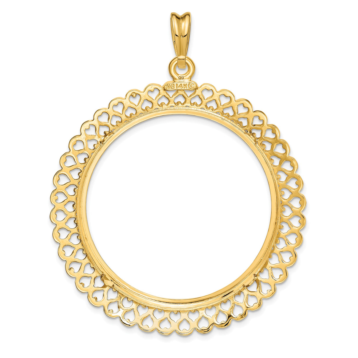 37 mm 14k Yellow Gold coin bezel for Mexican 50 Peso Peso β additional image