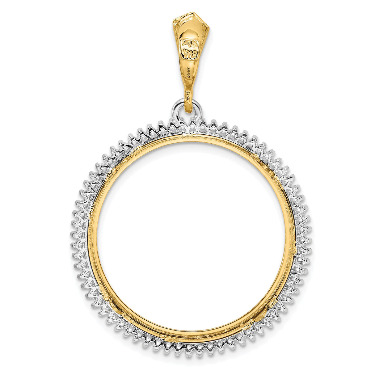 14k Multi-Tone Gold coin bezel for US $50 American Eagle Platinum — additional image