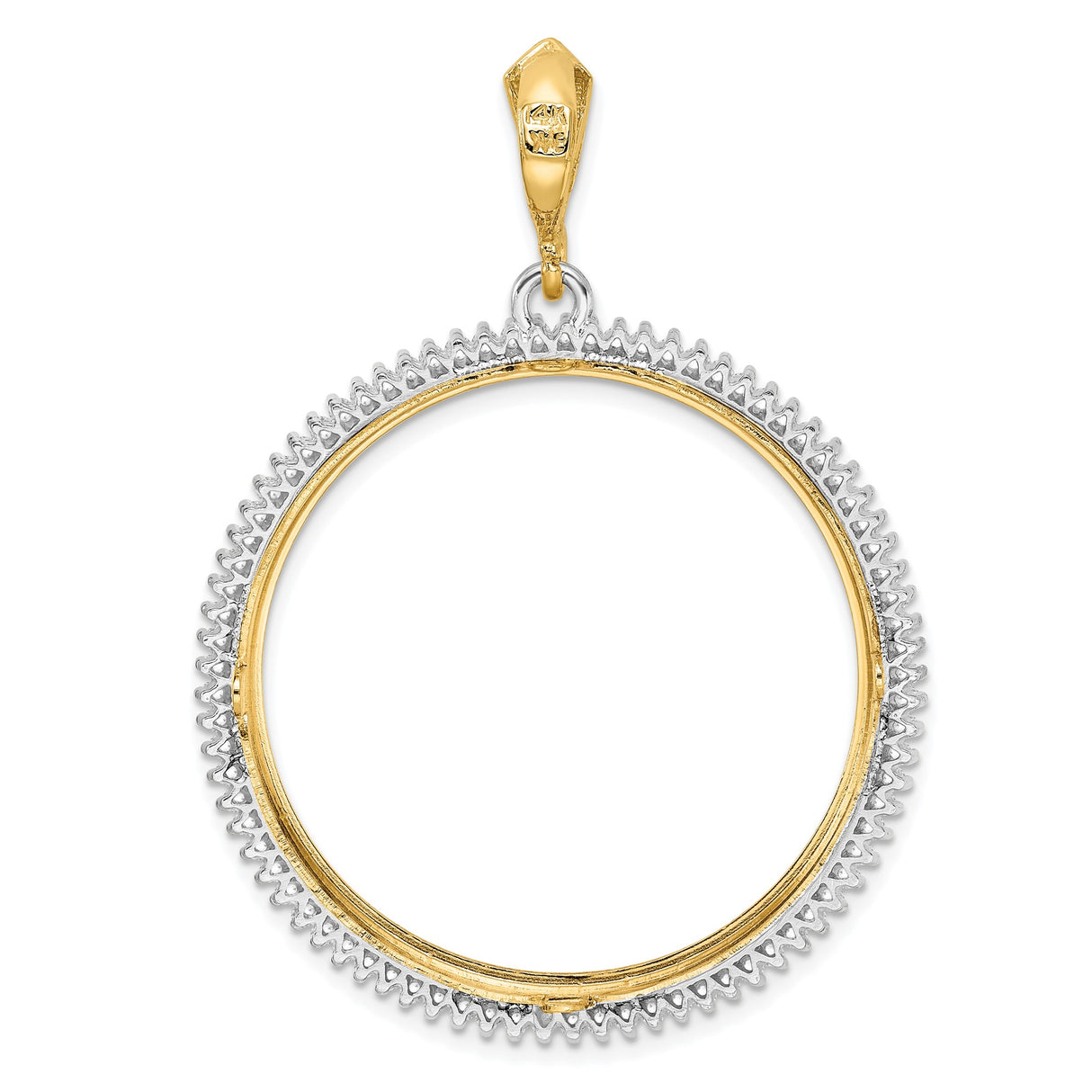 14k Multi-Tone Gold coin bezel for UK £100 Britannia Series 3 — additional image