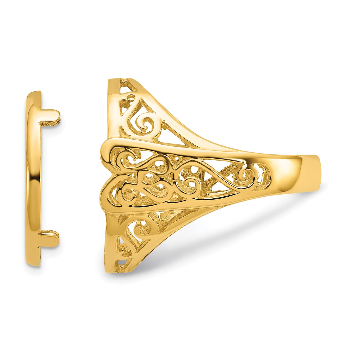 14k Yellow Gold coin bezel for Australian $15 Lunar Series 3 β additional image