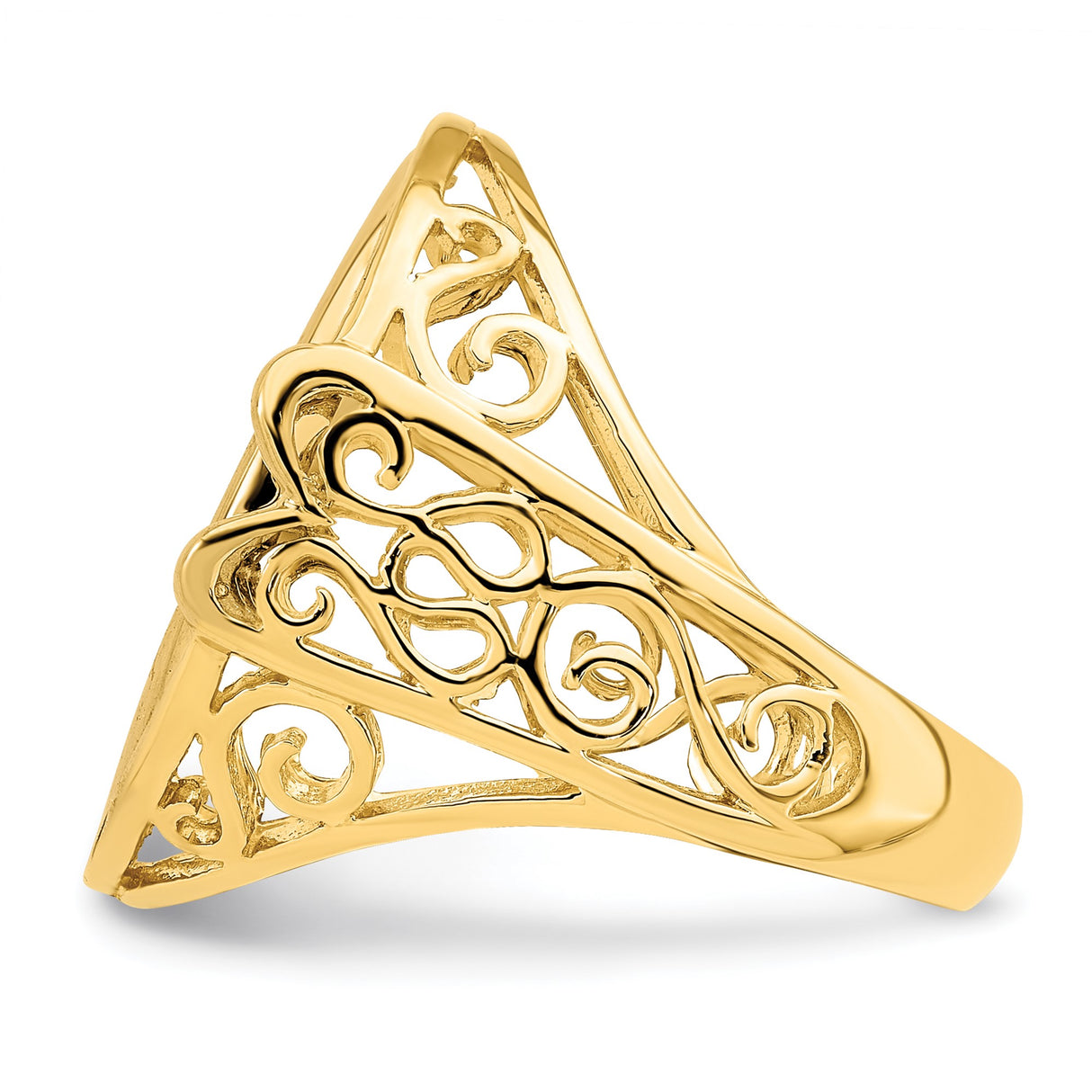 19.5 mm 14k Yellow Gold coin bezel ring β additional image