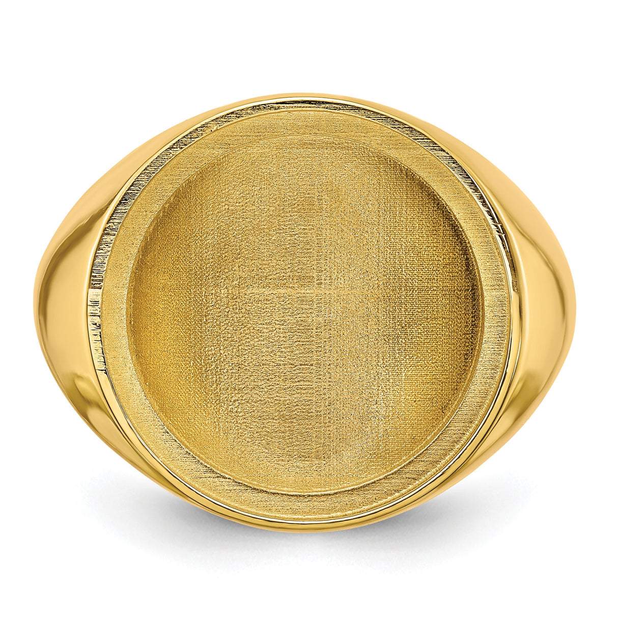 Australian 1/10 oz Gold Lunar $15 Coin Series 1 Coin Bezel Ring Prong Set Mens Polished Classic Solid Back in 14k Yellow Gold