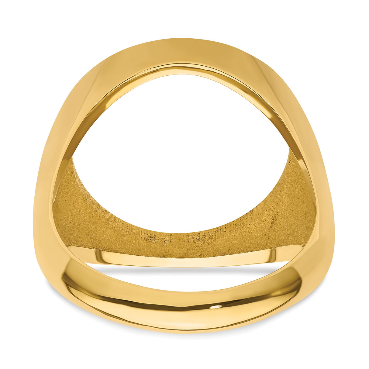Australian 1/10 oz Gold Lunar $15 Coin Series 1 Coin Bezel Ring Prong Set Mens Polished Classic Open Back in 14k Yellow Gold