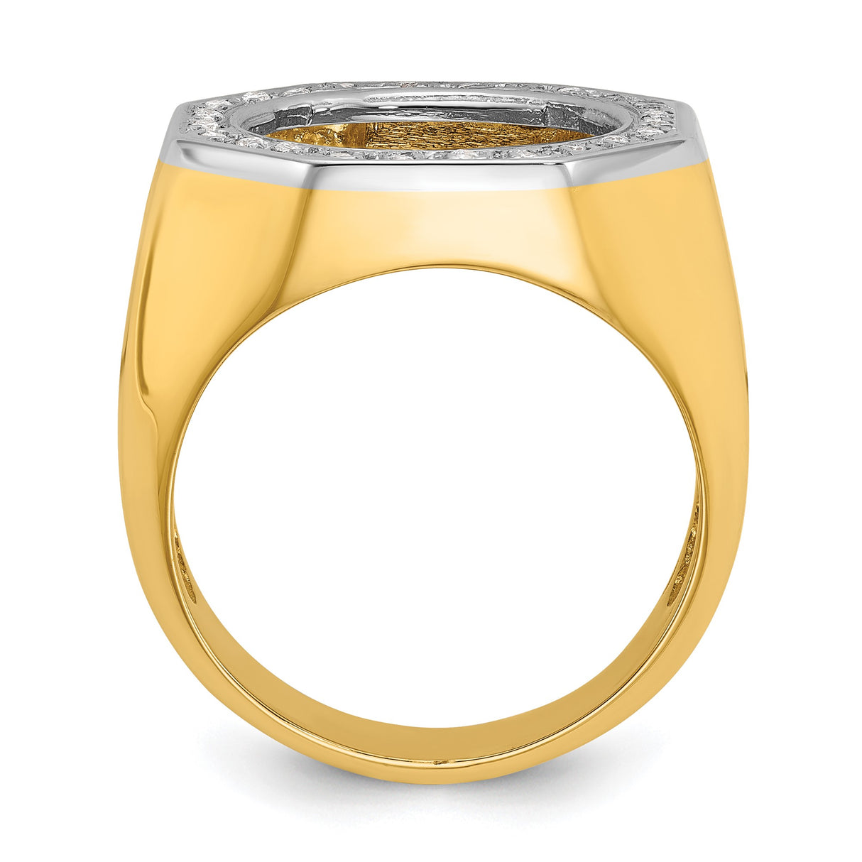 13 mm 14k Multi-Tone Gold coin bezel for 13 mm Coin — alternate view