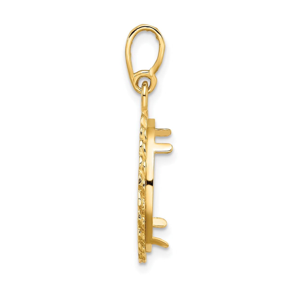 16 mm 14k Yellow Gold coin bezel for Russian 1 Kopek Kopek — alternate view
