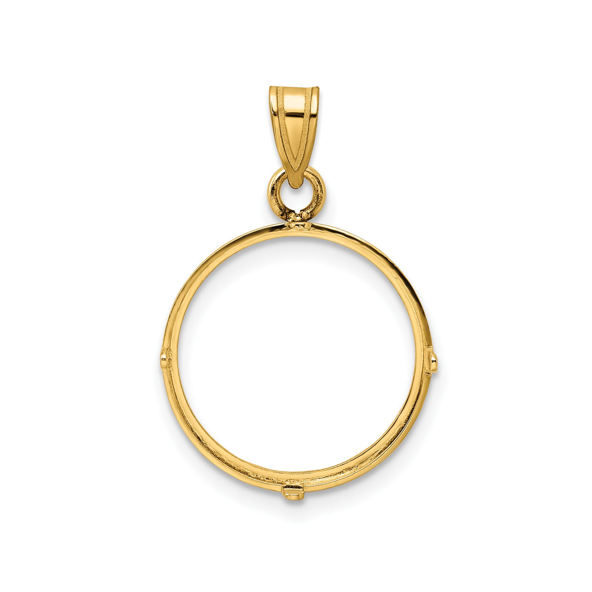 16 mm 14k Yellow Gold coin bezel for Russian 1 Kopek Kopek — additional image