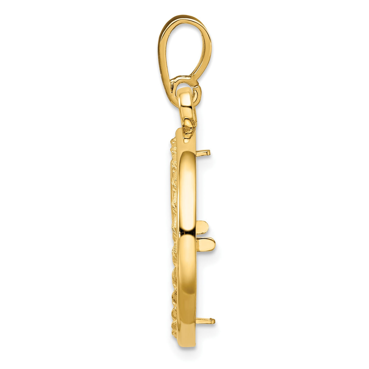 16 mm 14k Yellow Gold coin bezel for Russian 1 Kopek Kopek — alternate view