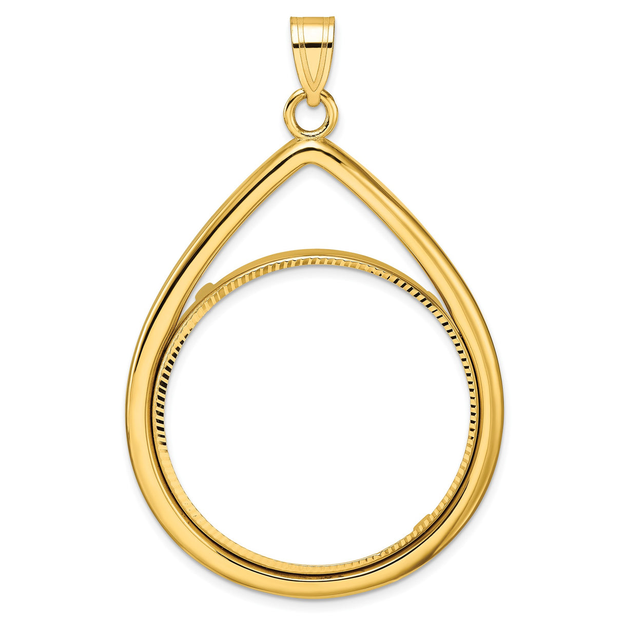 33 mm 14k Yellow Gold coin bezel for South African Krugerrand
