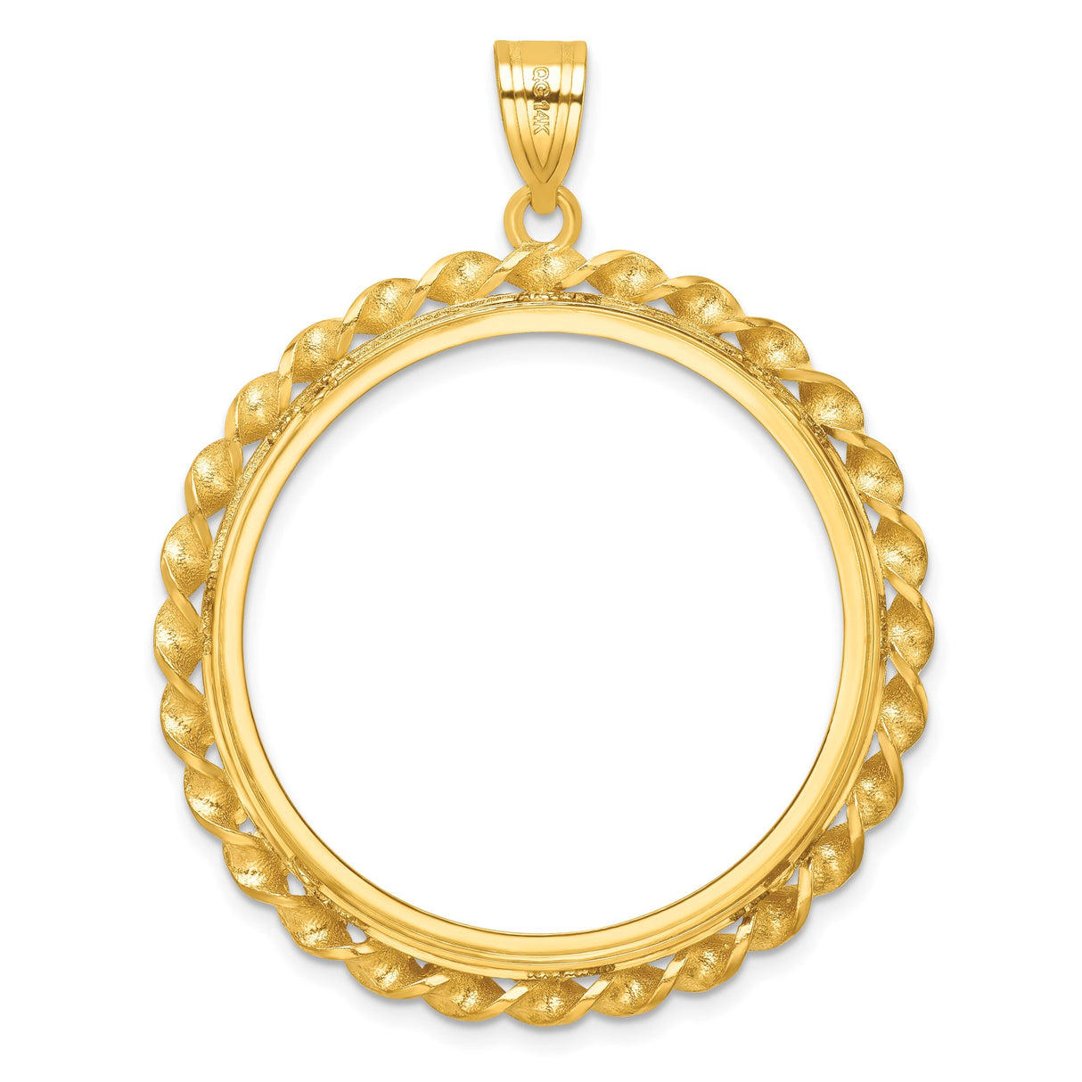 33 mm 14k Yellow Gold coin bezel for South African Krugerrand — additional image