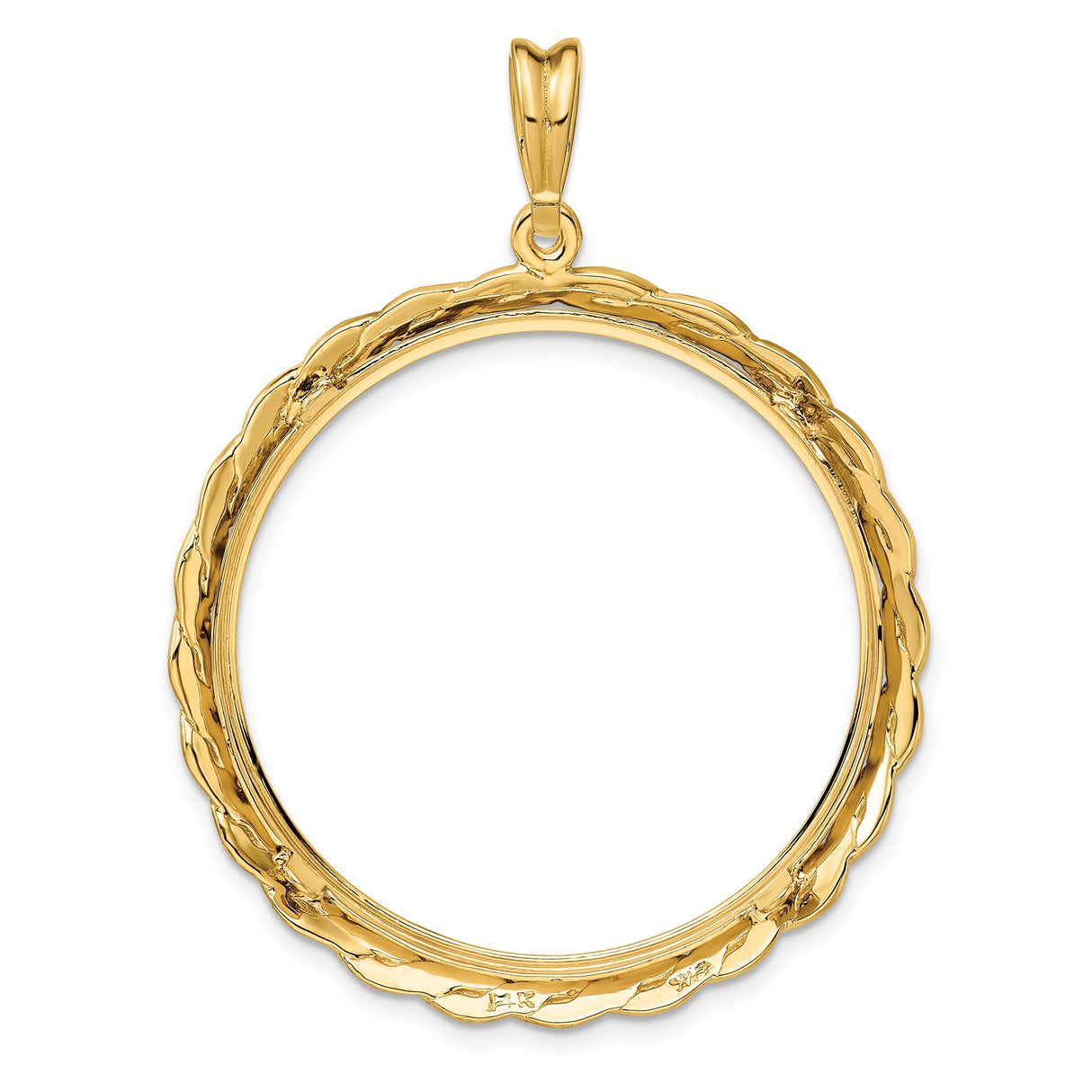 33 mm 14k Yellow Gold coin bezel for South African Krugerrand — additional image