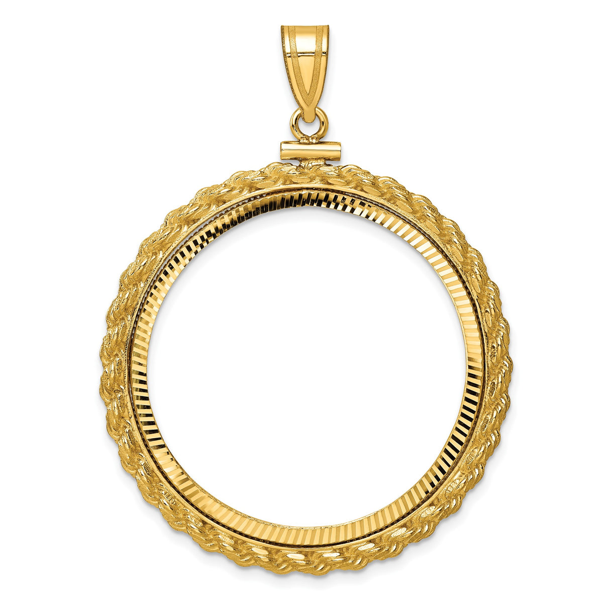 33 mm 10k Yellow Gold coin bezel for South African Krugerrand
