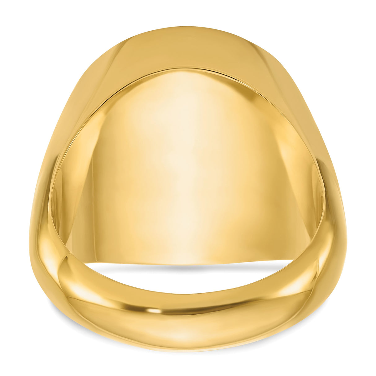 17 mm 14k Yellow Gold coin bezel ring for South African Krugerrand — additional image