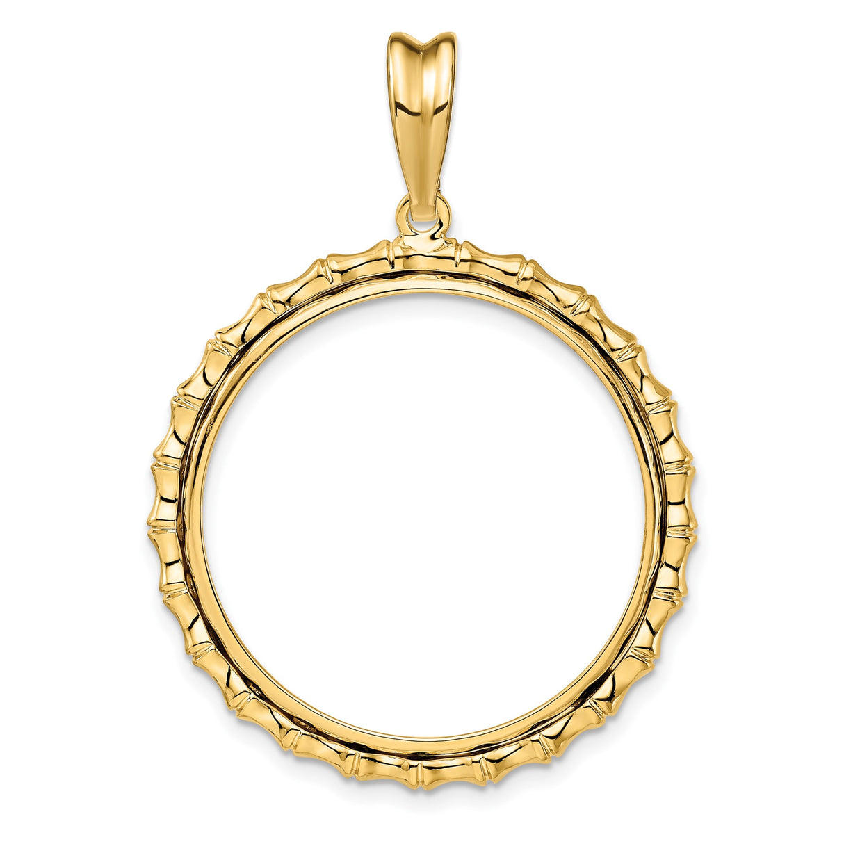 27 mm 14k Yellow Gold coin bezel for South African Krugerrand