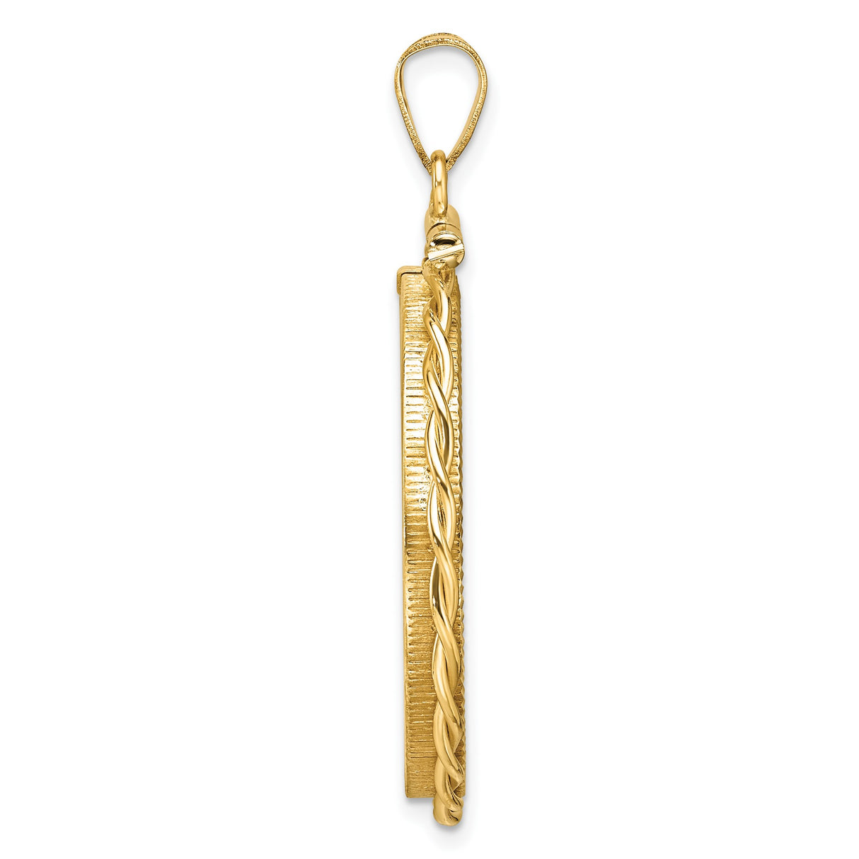 27 mm 14k Yellow Gold coin bezel for South African Krugerrand — alternate view