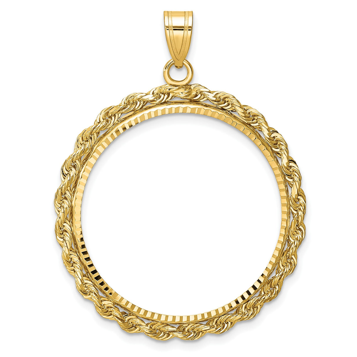 27 mm 14k Yellow Gold coin bezel for South African Krugerrand