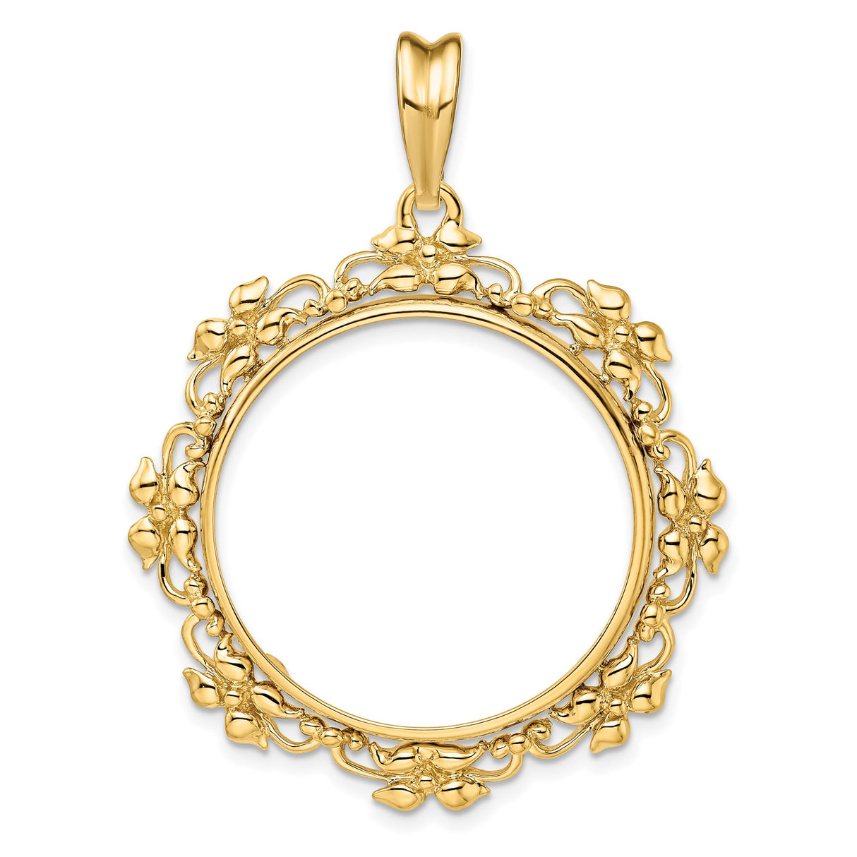 27 mm 14k Yellow Gold coin bezel for South African Krugerrand